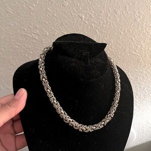 FINAL DROP Antique Mexican silver necklace